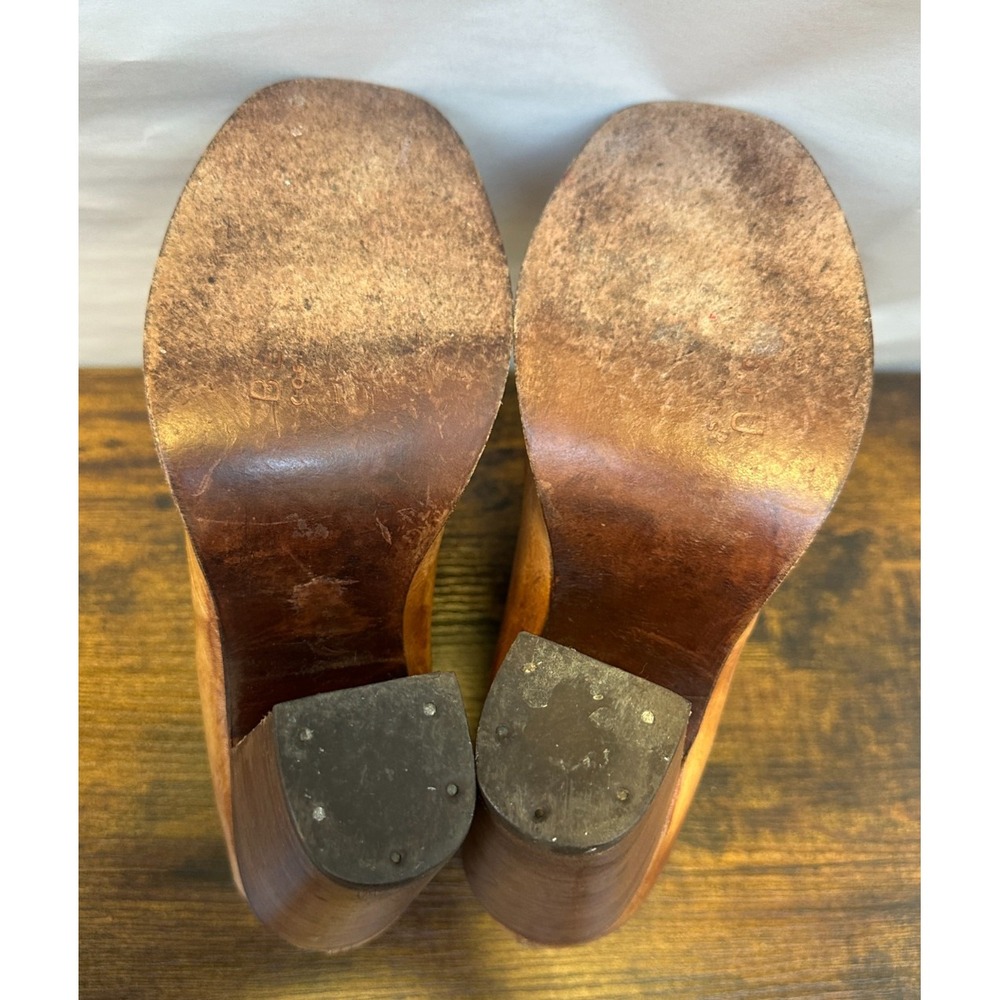 Bed Stu Onset Tan Distressed Leather Peep Toe Ankle Booties Heeled Size 8 Boho - Picture 9 of 16